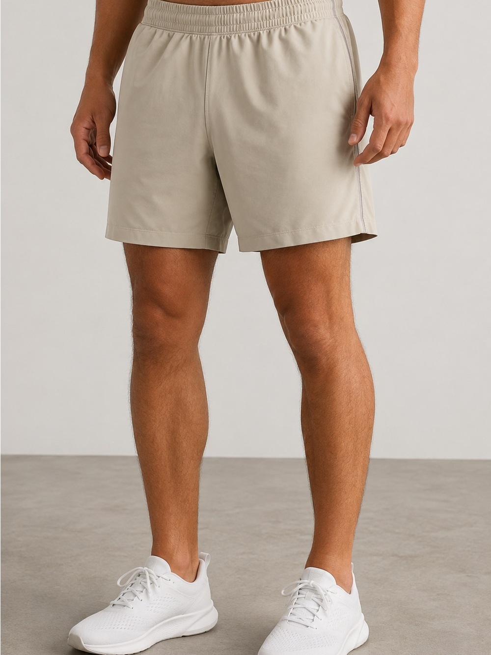 lululemon athletica Men's Light Beige Athletic Shorts